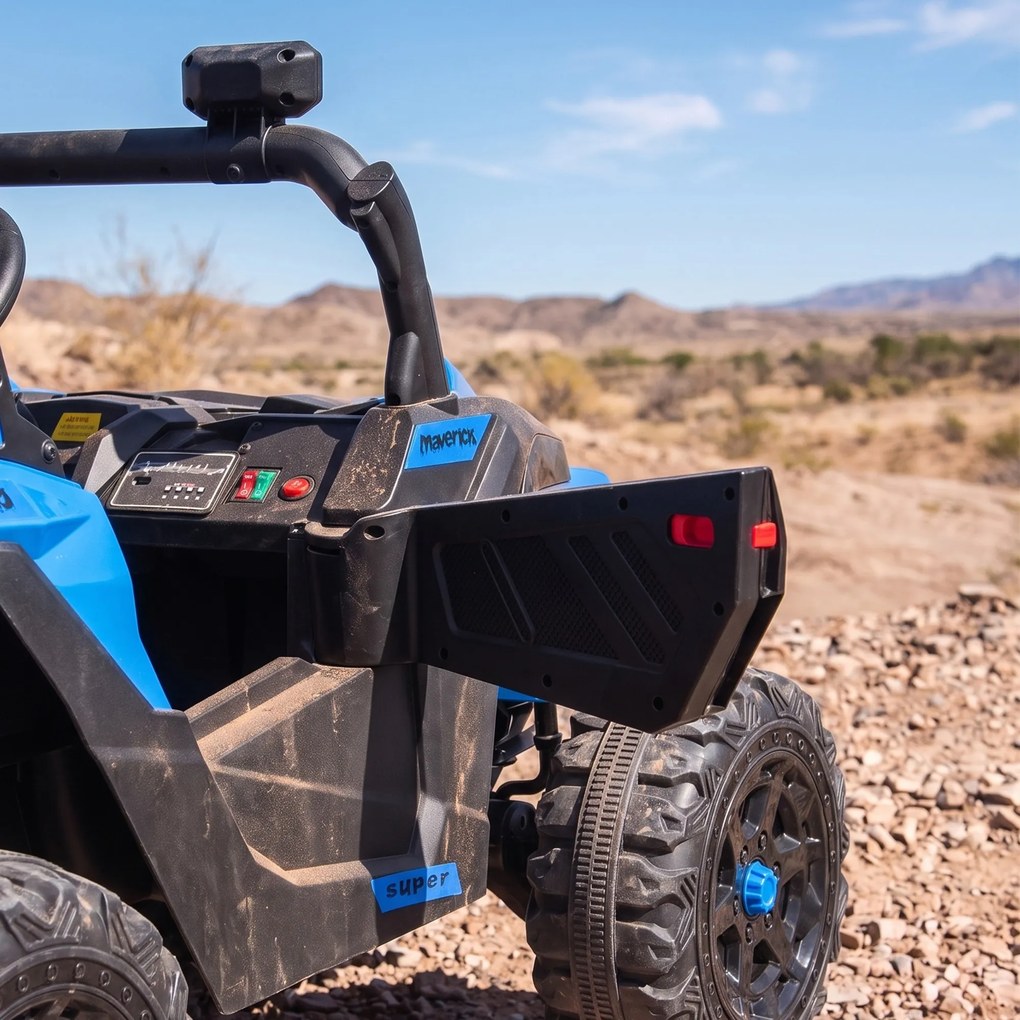 AIYAPLAY Elektryczne auto dla dzieci 24V 2-osobowe UTV z baterią litową, pilot 2,4 GHz, 2 x 120W silniki, softstart | Aosom PL