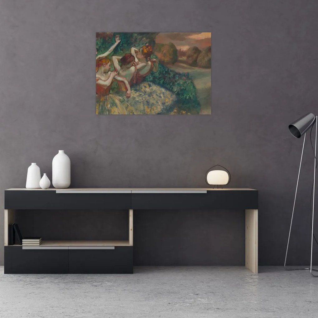 Obraz na szkle - Edgar Degas, Four Dancers, reprodukcje (70x50 cm)