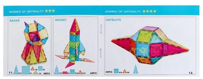 Woopie magnetyczne klocki konstrukcyjne montessori 3d