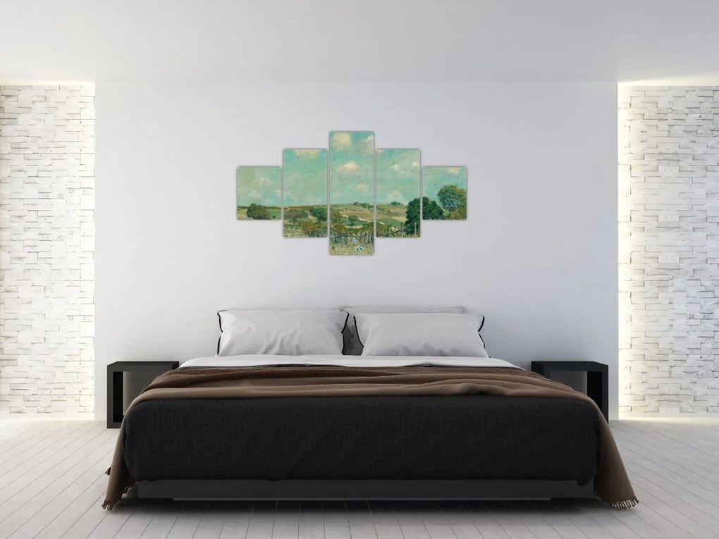 Obraz - Alfred Sisley,  Meadow, reprodukcje (125x70 cm)