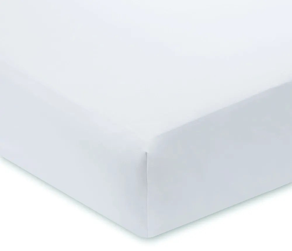 Białe prześcieradło z satyny bawełnianej z gumką 150x200 cm Luxury Cotton Sateen – Bianca