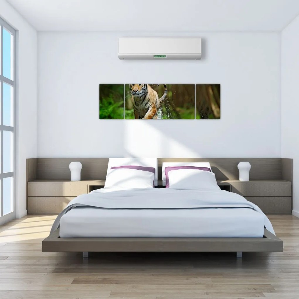 Obraz biegnącego tygrysa (170x50 cm)