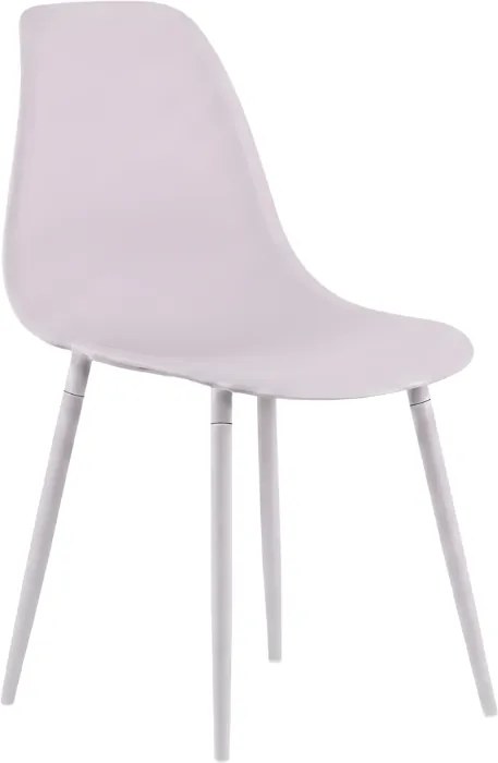 Krzesło do kuchni OSAKA plastikowe, różowo-szare