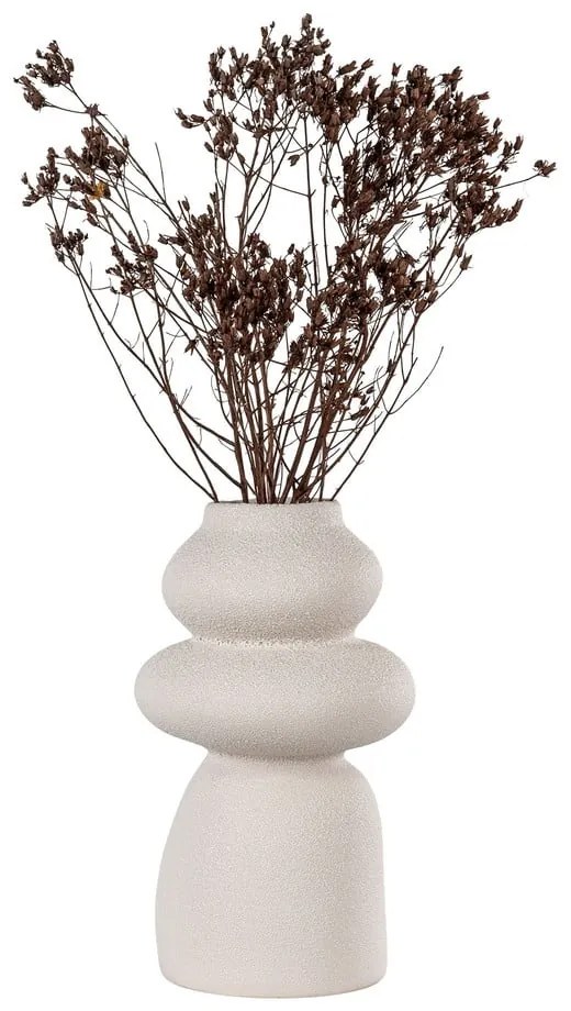 Kremowy kamionkowy wazon (wysokość 26,5 cm) – House Nordic
