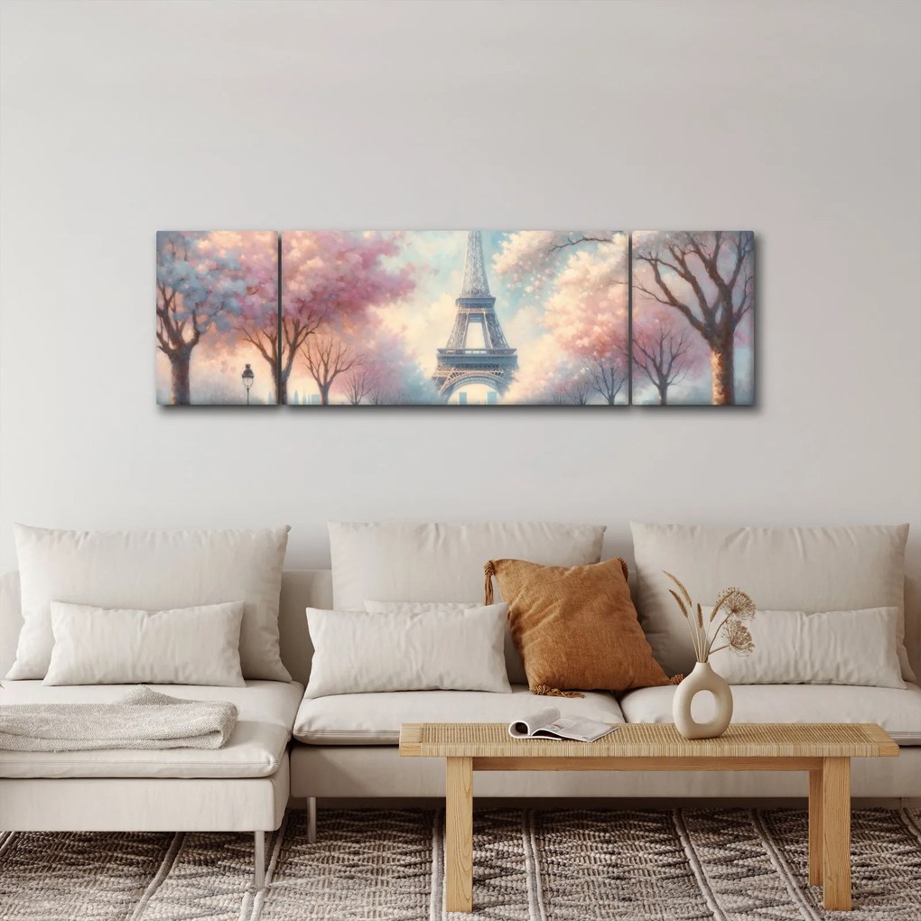 Obraz – Wiosna w Paryżu (170x50 cm)