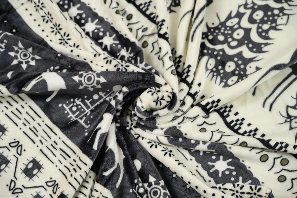 PrzytulneMieszkanie.pl PrzytulneMieszkanie.pl Pościel z mikropluszu WINTER DEER szare Rozmiar pościeli: 70 x 90 cm | 140 x 200 cm