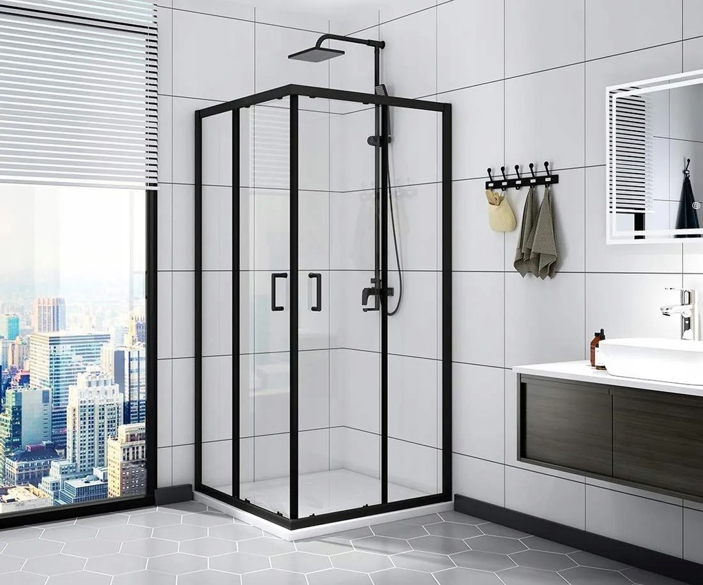 KABINA CALANI VITO 80cx80 BLACK