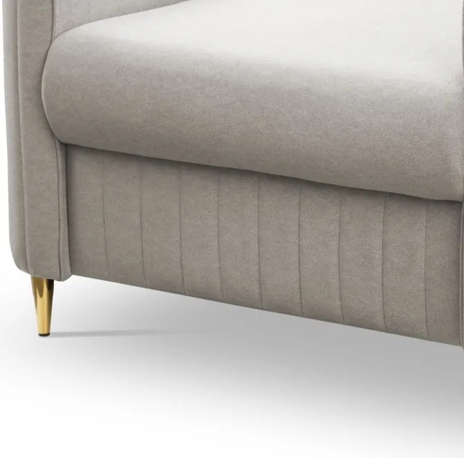 Fotel LAREN na stalowych nogach z oparciem i podłokietnikami w tkaninie CASTEL 04