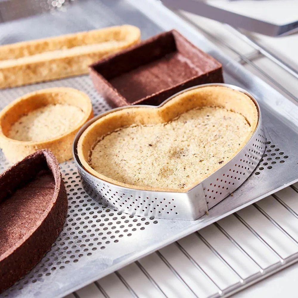 De Buyer 3099.51 perforowana rama do ciast Serce 12 cm, stal nierdzewna, 12 cm