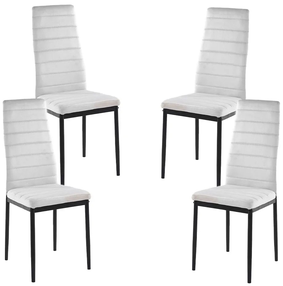 Zestaw 4 krzese Lauter aksamitnych