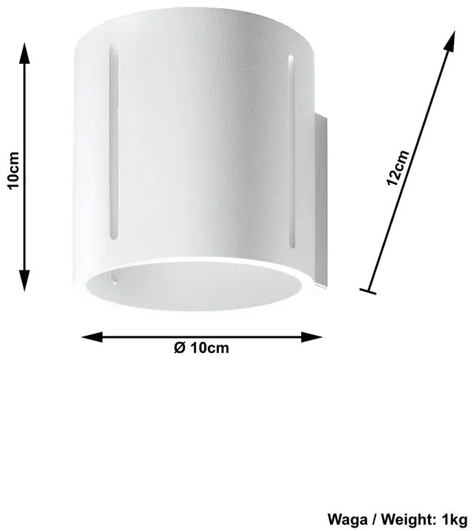 Minimalistyczny kinkiet E740-Iner - biały