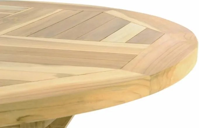 Stół ogrodowy z drewna tekowego DIVERO - Ø 80 cm