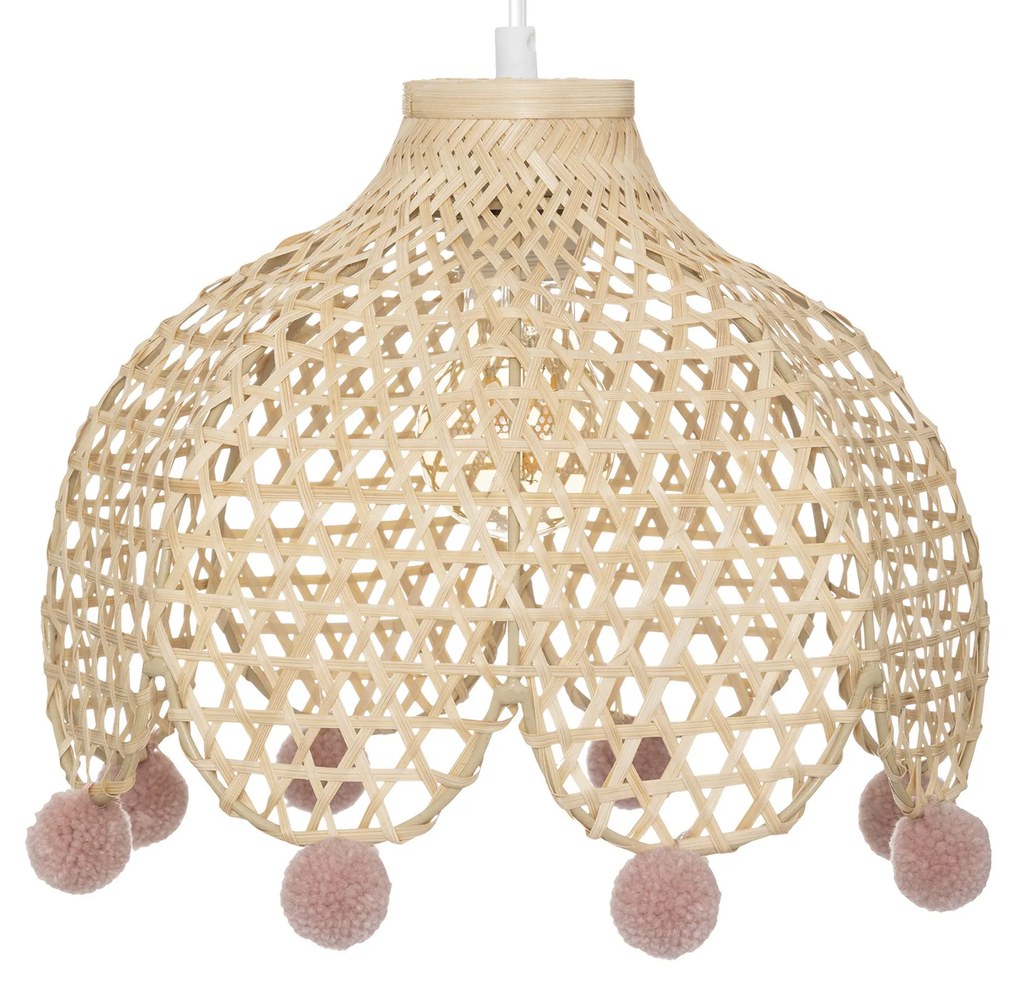 Lampa sufitowa CAMPAGNE, bambusowa, Ø 28 cm