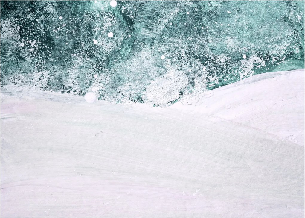 Obraz na szkle - Turkusowa abstrakcja (70x50 cm)