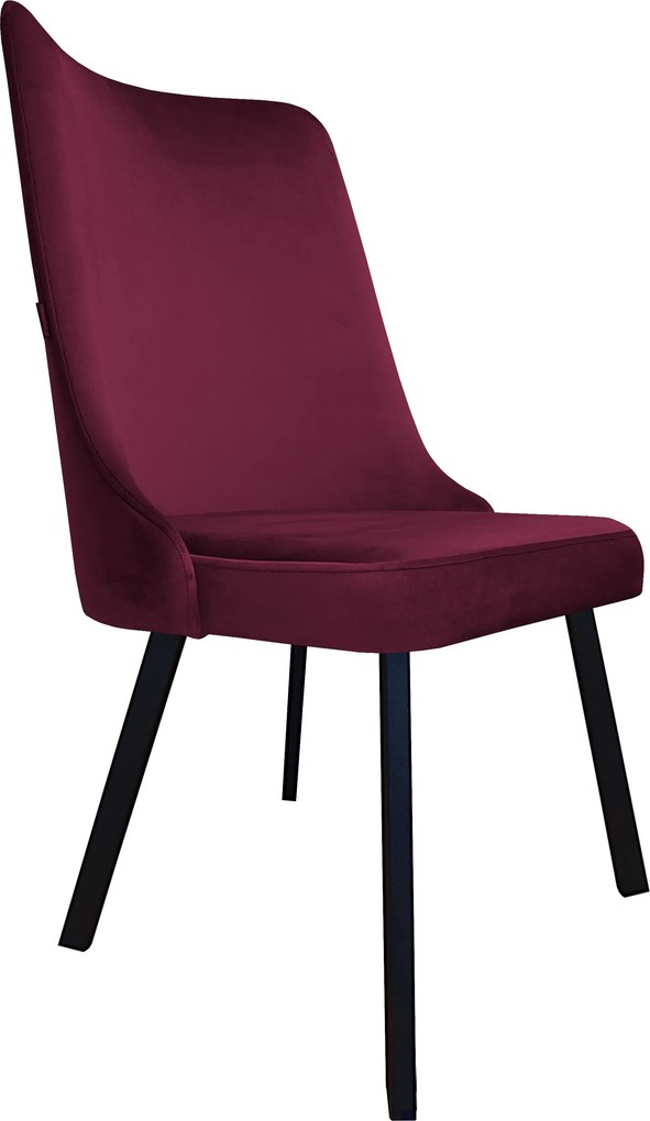 Krzesło Victor tkanina Welur noga metalowa krzesło tapicerowane premium : Kolor nogi - Czarna profil, Kolor tkaniny - VELVET - MG02, Typ siedziska - Siedzisko stałe