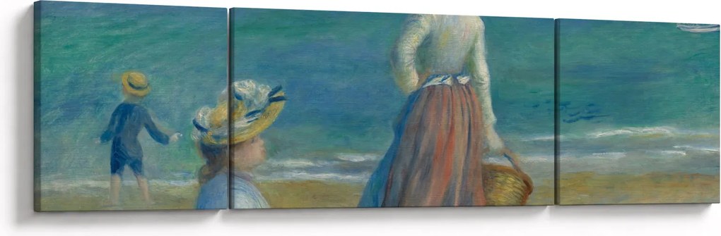 Obraz - Auguste Renoir, Figures on the Beach, reprodukcje (170x50 cm)