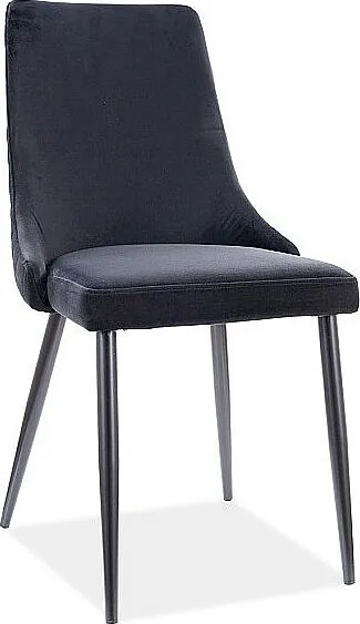 Krzesło PIANO B VELVET czarne