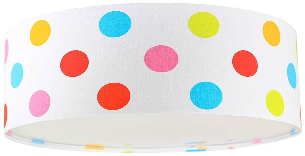 Kolorowy plafon dziecięcy z welurowym abażurem - A358 K3-D43