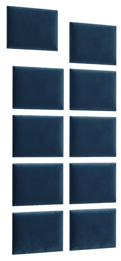 Zestaw 10 paneli tapicerowanych QUADRATTA 100x200 granatowy ELTAP