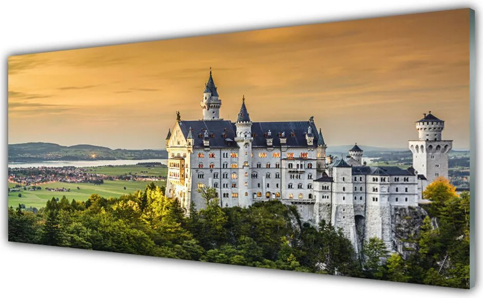 Panel Szklany do Kuchni Majestatyczny Pałac W Górach