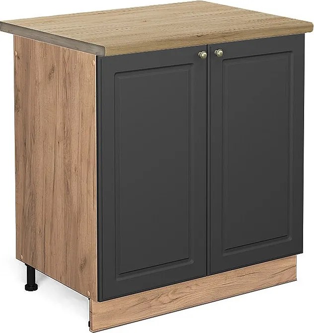 Szafka pod zlew antracytowo-złoty 80x60x82 fame-line