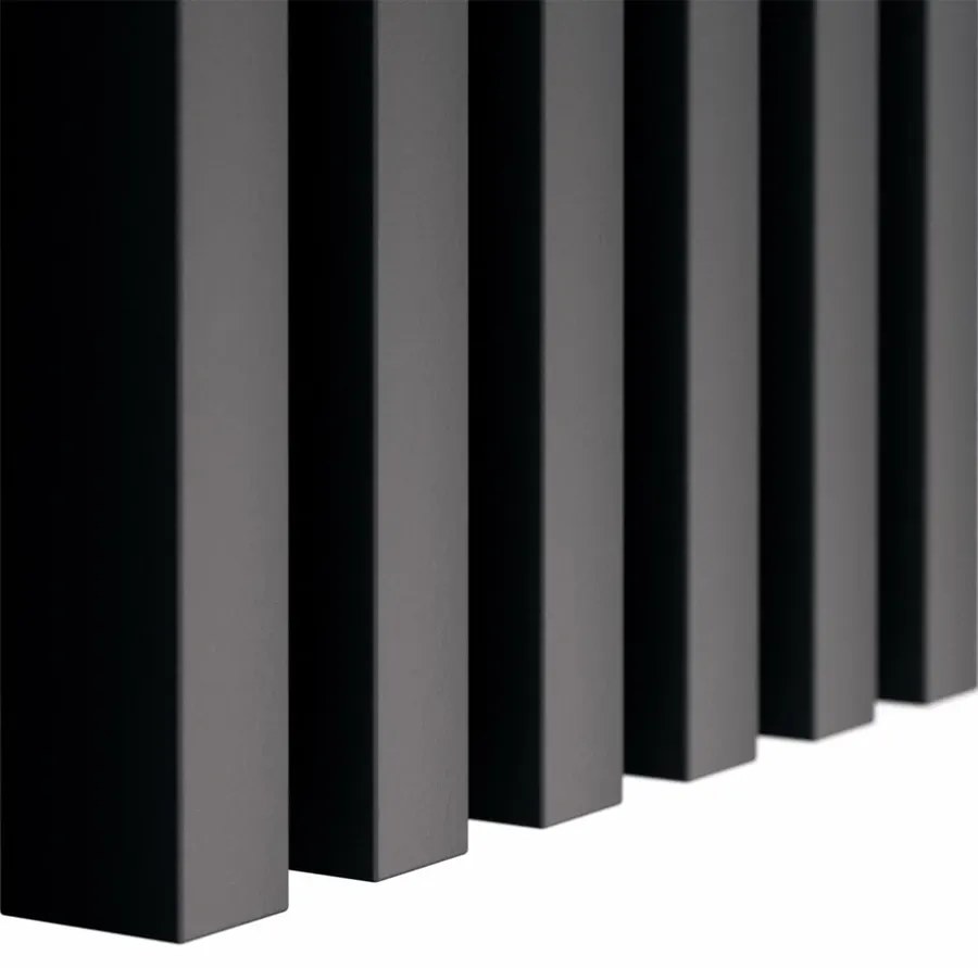 Lamele ścienne 12 szt. czarny mat H1-D10
