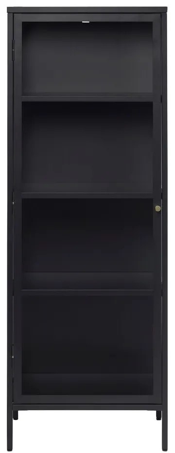 Czarna metalowa witryna 58x160 cm Carmel – Unique Furniture