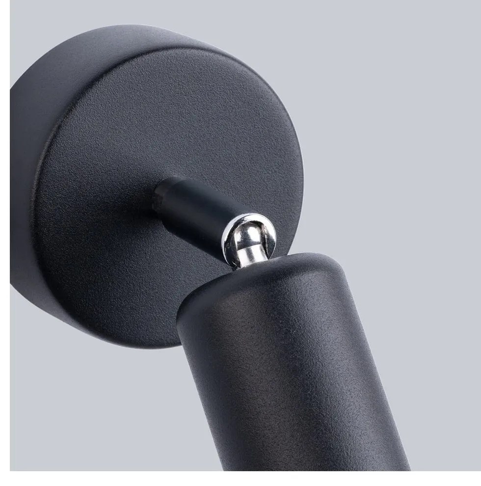 Czarny kinkiet ø 6 cm Brando – Sollux