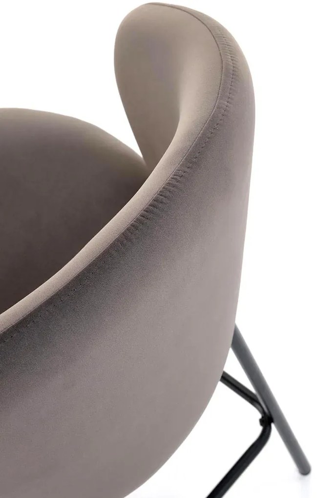 Tapicerowany popielaty hoker A3-Z66