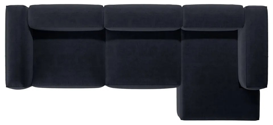 Ciemnoniebieski narożnik (prawostronny/z szezlongiem) Bergano – Cosmopolitan Design