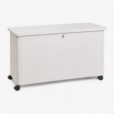 Skrzynia Do Przechowywania Ogrodowa Ze Stali Forzan Gardenia Biel & 500 L - Sklum