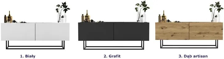 Szafka rtv na nóżkach dąb artisan C3-S03