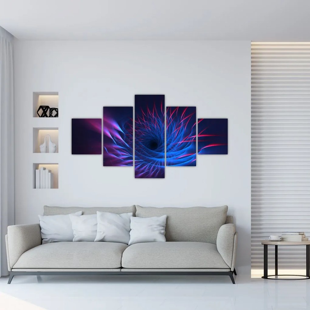 Obraz - abstrakcja kwiatu (125x70 cm)