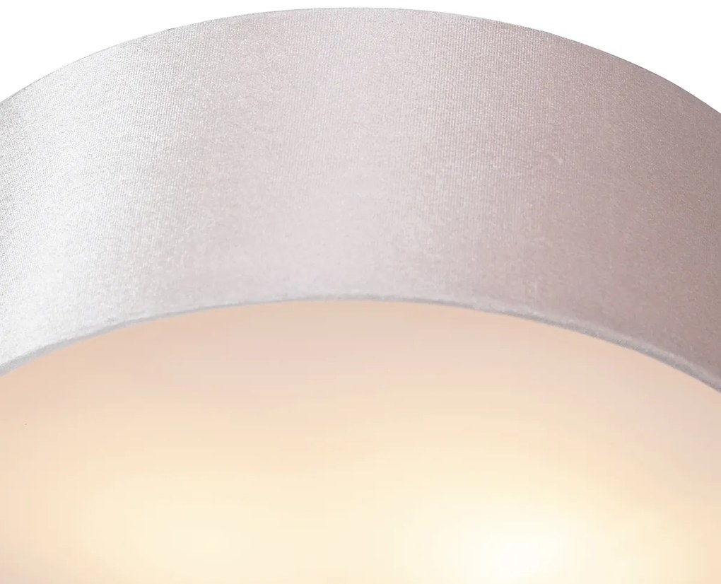 Nowoczesna lampa sufitowa różowa 30 cm ze złotym wnętrzem - Drum Nowoczesny Oswietlenie wewnetrzne