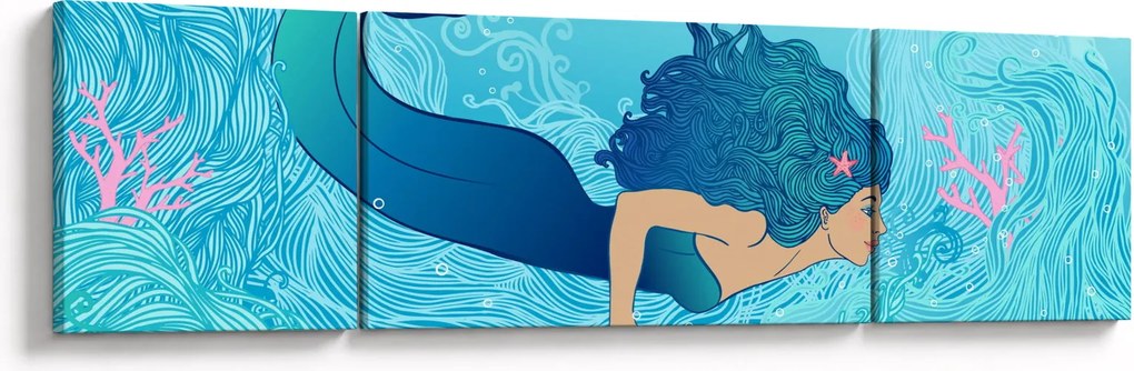 Obraz - Syrenka (170x50 cm)