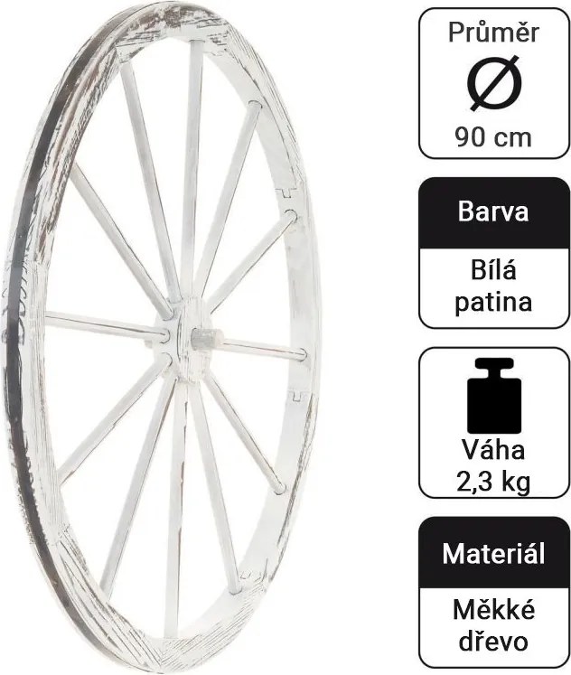 GARTHEN Dekoracyjne drewniane koło 90 cm