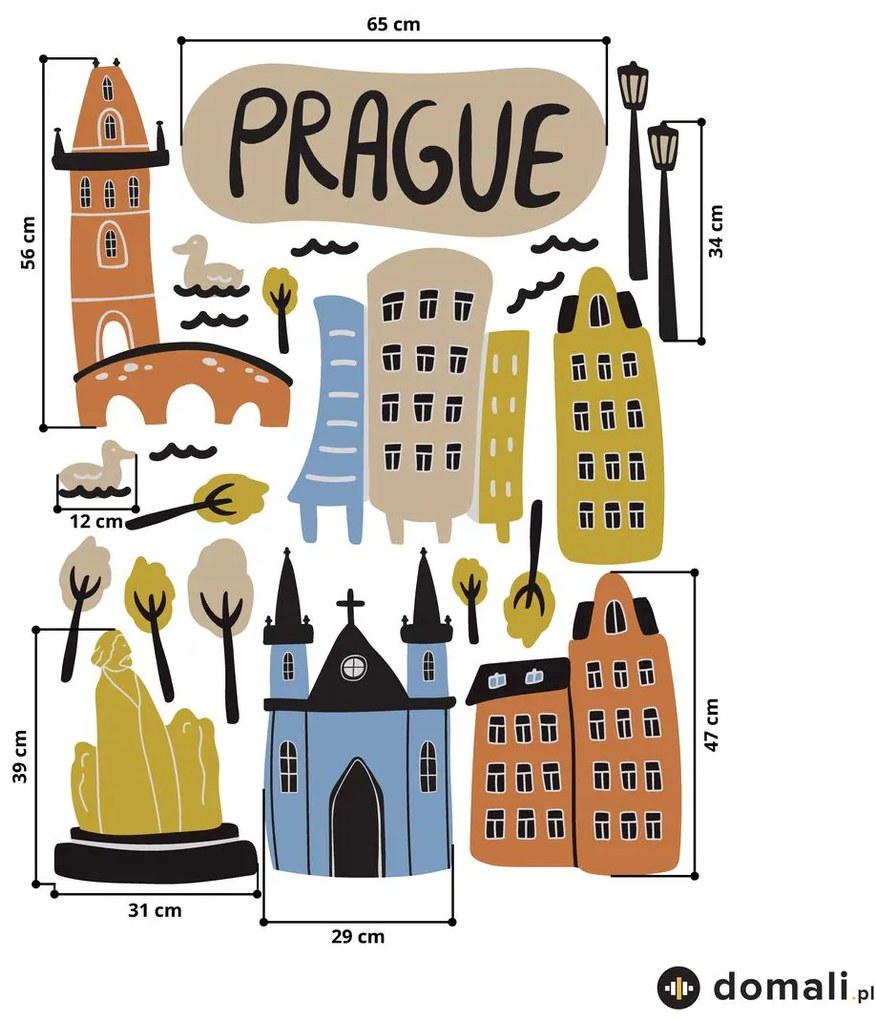 Naklejki na ścianę - Praga II.