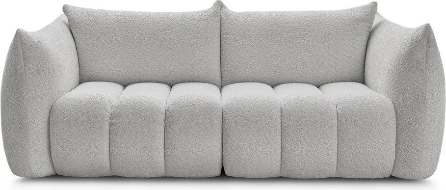 Jasnoszara sofa z materiału bouclé 234 cm Azra – Bobochic Paris