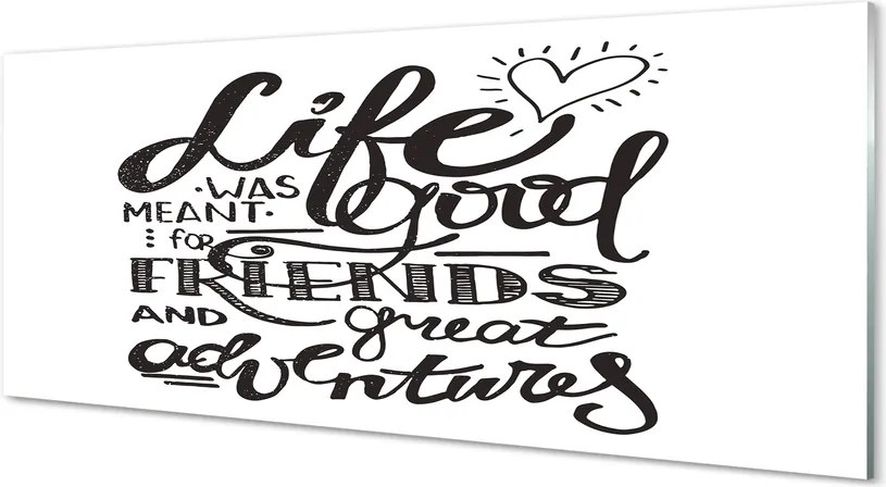 Szklany Panel Brązowy Napis Motywacyjny