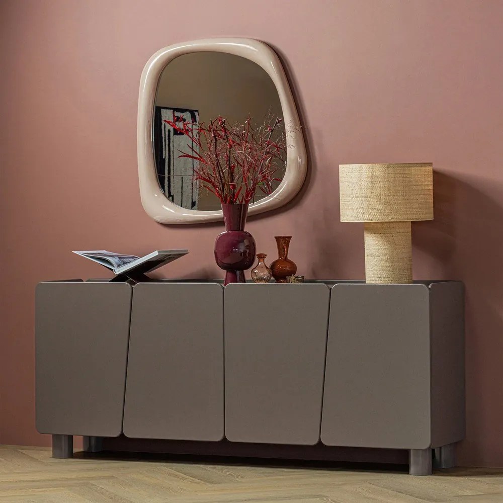 Bordowy metalowy wazon (wysokość 38 cm) Auri – WOOOD