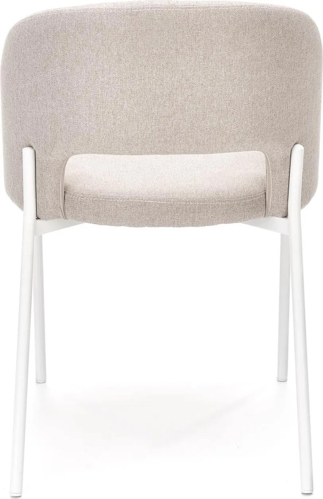 Tapicerowane krzesło do jadalni na białych nogach K486