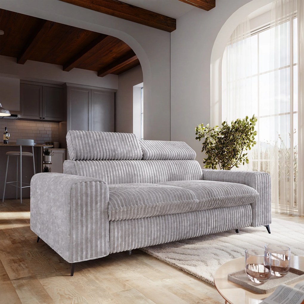 Masseno Sofa BENETE z funkcją spania - Jasnoszary - TILIA 86
