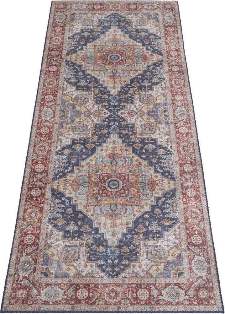 Dywan klasyczny orientalny Asmar indygo niebieski 80 cm x 200 cm