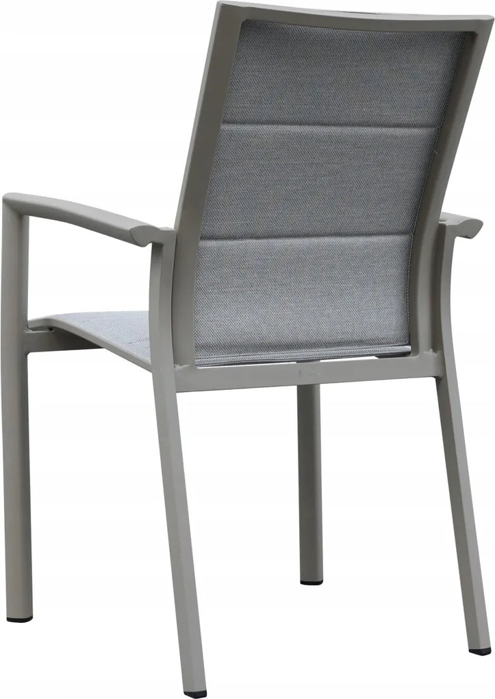 Krzesło ogrodowe aluminiowe beżowe 56x65x88 komfortowe wytrzymałe tarasowe