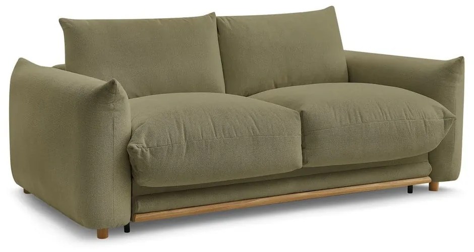 Zielona rozkładana sofa 214 cm Ernest – Bobochic Paris