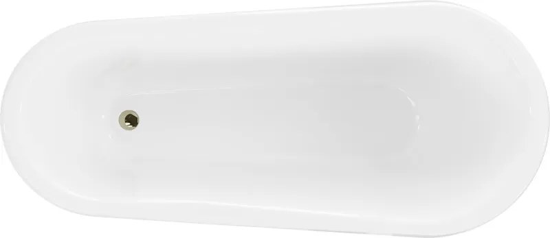 Mexen Retro wanna wolnostojąca 170 x 75 cm, biała, nogi złote - 53251707500-50