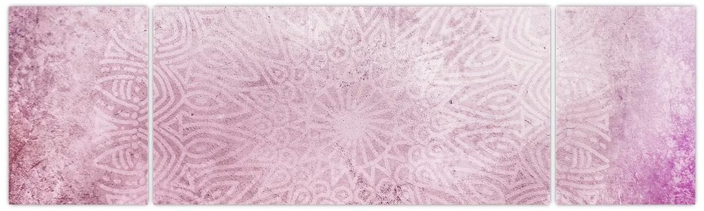 Obraz - Mandala na różowej ścianie (170x50 cm)