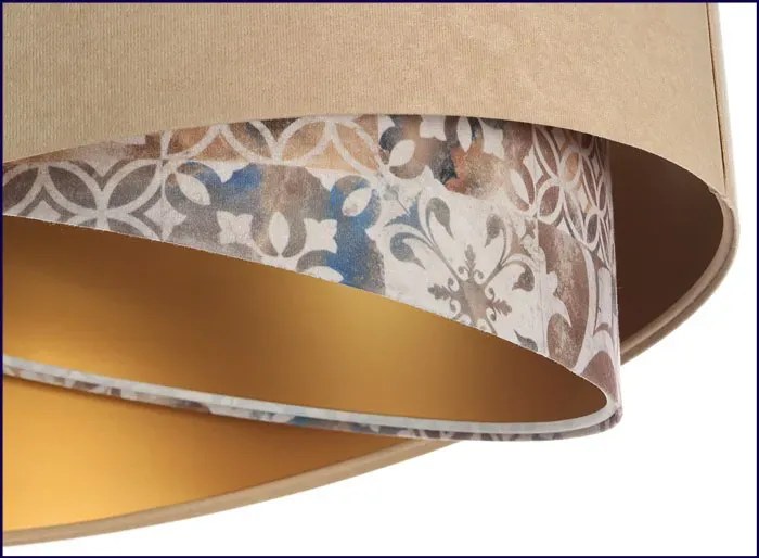 Asymetryczna lampa wisząca welurowa Z0-N50