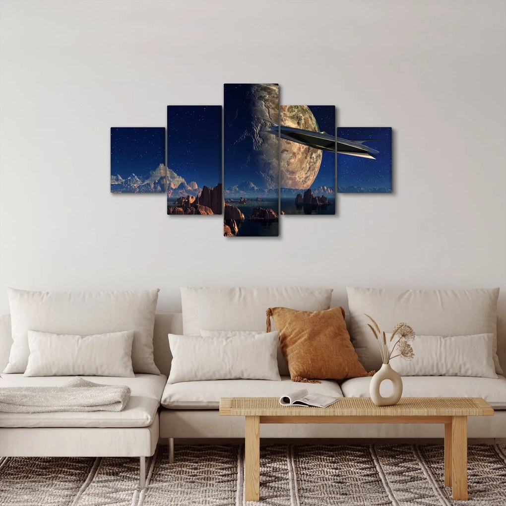 Obraz - Przybycie kosmitów (125x70 cm)