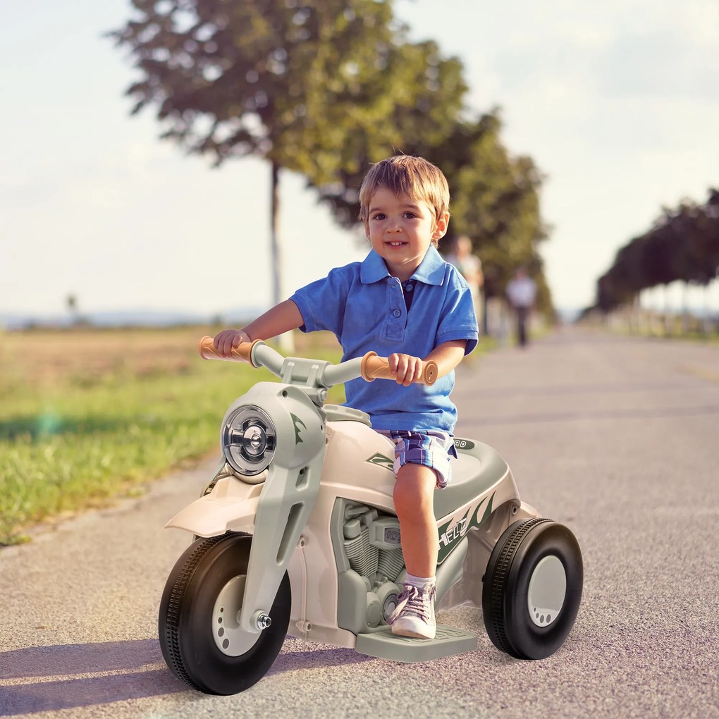 AIYAPLAY Elektryczny Motorower dla Dzieci, 6V Motorower dla Maluchów z Muzyką, Bąbelkami 2,5-3 km/h, dla Dzieci 2-5 Lat